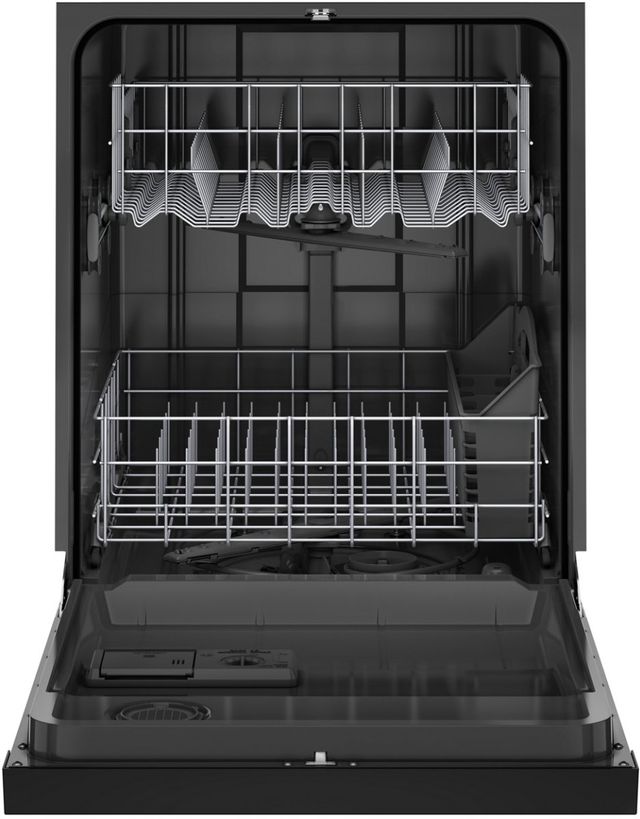 Amana® 24" Black Front Control Built In Dishwasher with Midnight Interior-1