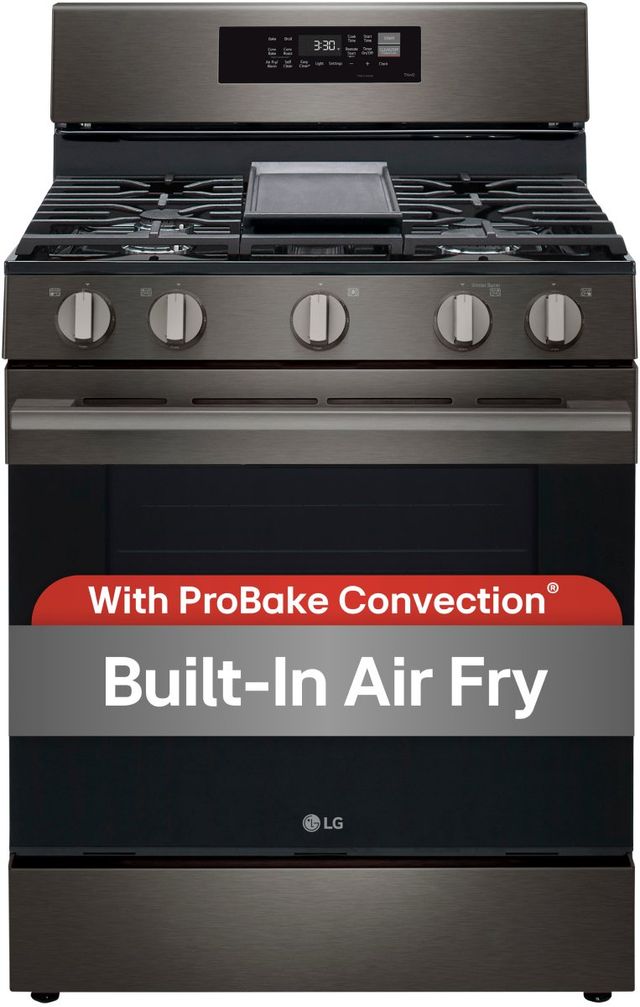 LG 30" Black Stainless Steel Probake Convection® Freestanding Gas Range with  Air Fry and EasyClean®-4