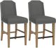 Riverside Furniture Mix-N-Match Chairs 2-Piece Slate Clipped Top Upholstered Stool Set-0