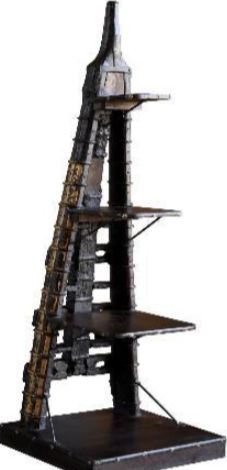 Jaipur Furniture Wdn Brown Old World Ox Cart Bookcase-1