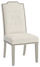 Fairfield® Customizable Entree Dining Empire Tall Back Side Chair with Sheer Dove Legs and Buttons-0