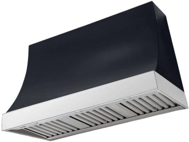 AGA Marquee 48" Gloss Black Wall Mounted Range Hood  with Polished Chrome Trim-0