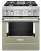 KitchenAid® 30" Avocado Cream Pro Style Dual Fuel Range-0