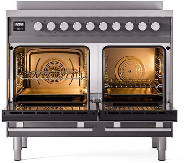 Ilve® Professional Plus II 40" Graphite Matte Pro Style Induction Range-2