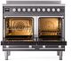 Ilve® Professional Plus II 40" Graphite Matte Pro Style Induction Range-2