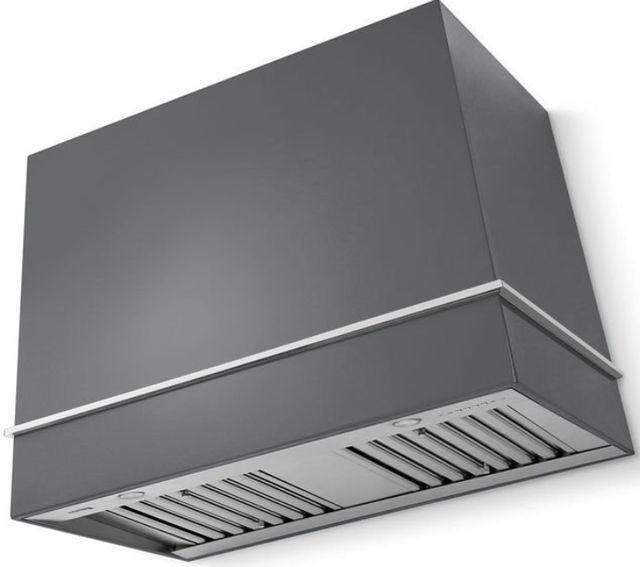 La Cornue CornuFé Loge 44" Graphite Wall Mounted Range Hood with Polished Chrome Trim-0