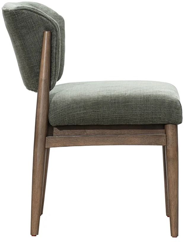 LH Home Fritz Athens Chestnut/Olive Chenille Dining Side Chair-4