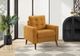 Monarch Specialties Inc. Orange 31" Accent Chair with Walnut Wood Legs-1