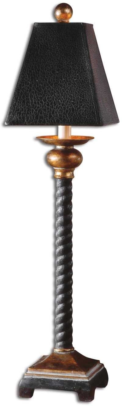 Uttermost® Bellcord Matte Black Buffet Lamp-0