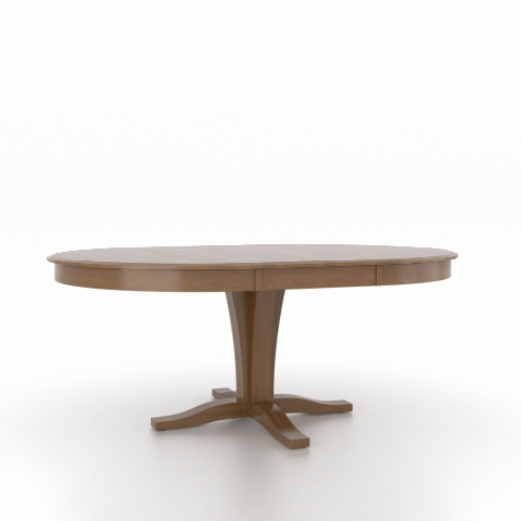 Canadel Customizable Gourmet 74" VR Base Dining Table with One Removable Leaf-1