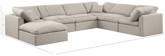 Meridian Furniture Indulge 7-Piece Beige Modular Sectional-1
