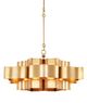 Currey & Company Grand Lotus Antique Gold Leaf Large Chandelier-1