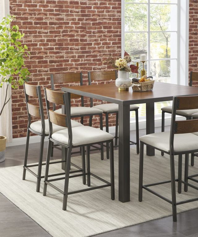 Signature Design by Ashley® Stellany 7-Piece Brown/Gray Counter Heigh Dining Table Set-1