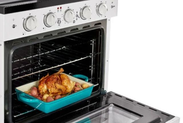Unique® Appliances Classic Retro 30" Marshmallow White Slide-In Electric Range-3
