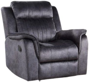 Milton Greens Stars Blue/Gray Faux Saude Manual Recliner-0