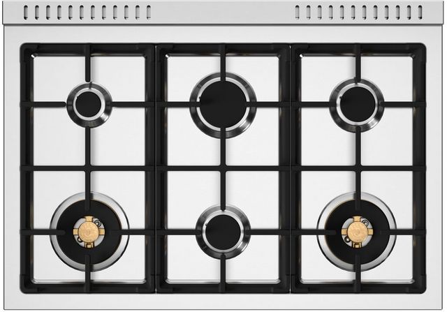 Bertazzoni Master Series 36" Fingerprint Resistant Stainless Steel Pro Style Gas Range-2