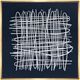 Classy Living Outspoken Golden Grid Abstract on Midnight Blue Wall Art-0