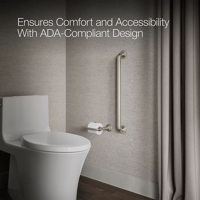 KOHLER® Traditional Vibrant Vibrant Brushed Nickel 24" Grab Bar-3