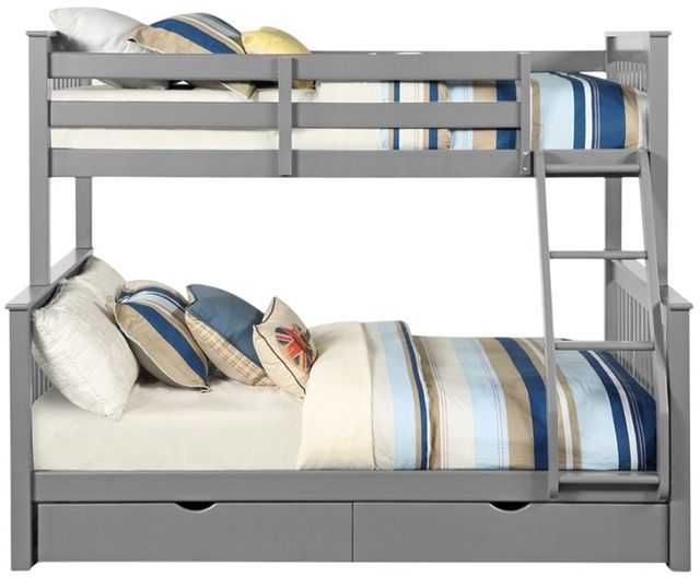 ACME Furniture Haley II Gray Youth Twin/Full Storage Bunk Bed-0