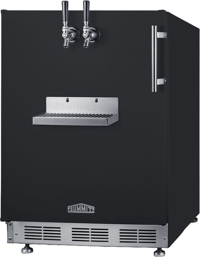 Summit® 5.3 Cu. Ft. Black Built-In Cold Brew Coffee Kegerator-2