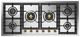 Ilve® Nostalgie II 48'' Stainless Steel Liquid Propane Gas Cooktop with Brass Trim-0