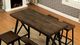Furniture of America® Lainey Medium Weathered Oak Counter Dining Table with Black Frame -3