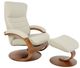 Fjords® Classic Comfort Trandal "C-Base" Dove Large Swivel Recliner with Footstool-0