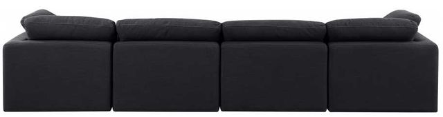 Meridian Furniture Indulge 4-Piece Black Linen Sofa-3