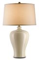 Currey & Company Blaise Cream Crackle Table Lamp-0