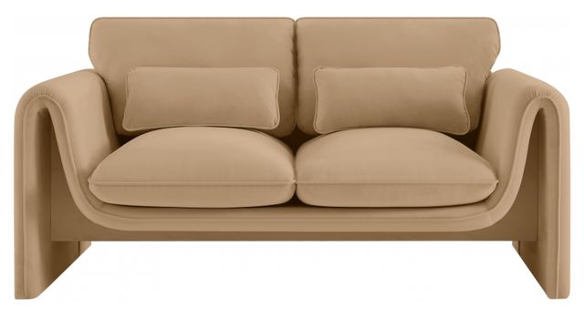 Meridian Furniture Sloan Camel Velvet Loveseat-1