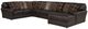 Jackson Furniture Denali 3-Piece Chocolate Right-Arm Facing Sectional and Chaise-0