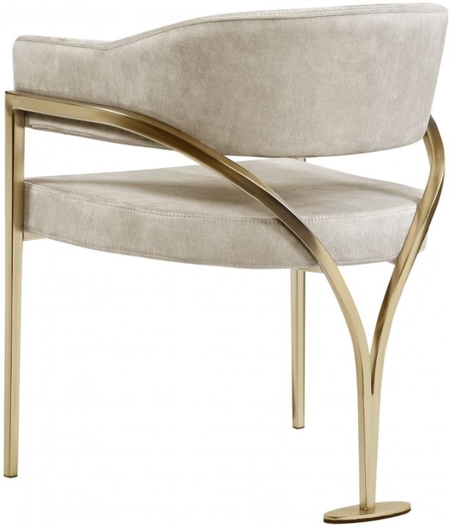 Meridian Furniture Madelyn Stone/Brushed Brass Velvet Dining Chair-2