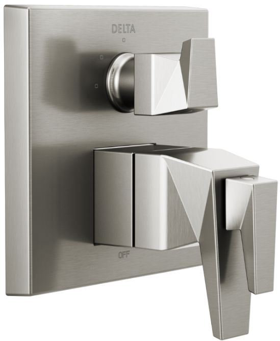 Delta Trillian® Monitor 17T Series Lumicoat® Stainless Two-Handle Valve Trim with 3-Setting Diverter-0