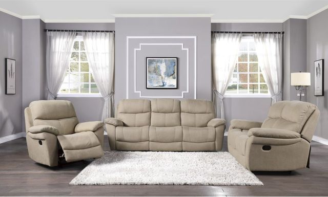 Homelegance® Longvale Tan Reclining Loveseat-3