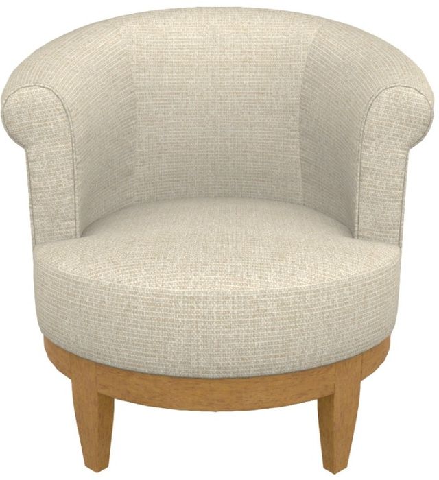 Best® Home Furnishings Customizable Attica Swivel Chair with Honey Birch Legs-1