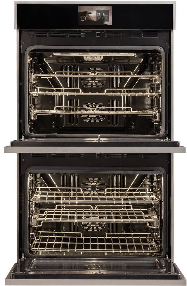 Monogram® Minimalist 30" Stainless Steel Double Electric Wall Oven with In-Oven Camera-1