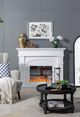 A & B Home Gray/Silver Glamour Crystal Mirror Framed Wall Art-3