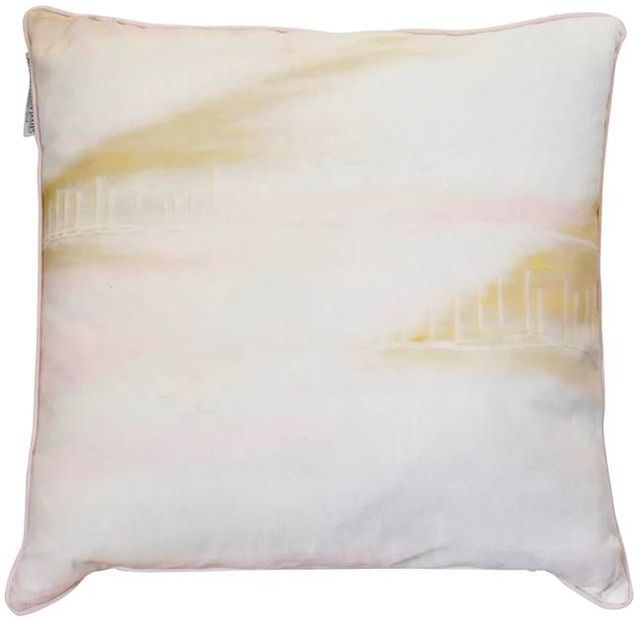 StyleCraft Austin Allen James Pink/White/Yellow 24" Throw Pillow-0