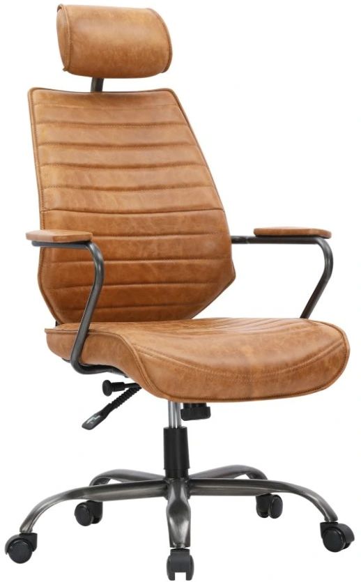 Moe's Home Collection Executive Cognac Swivel Office Chair-0