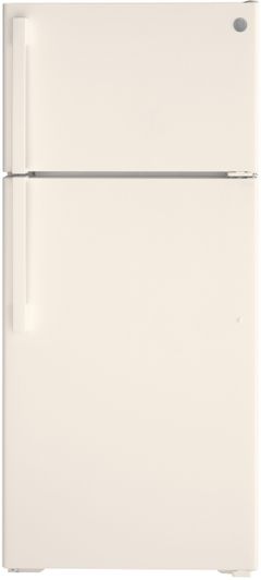 GE® 28 in. 16.6 Cu. Ft. Bisque Top Freezer Refrigerator