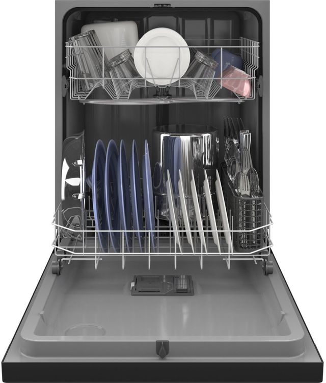 GE® 24" Black Built-In Dishwasher with Front Controls-3