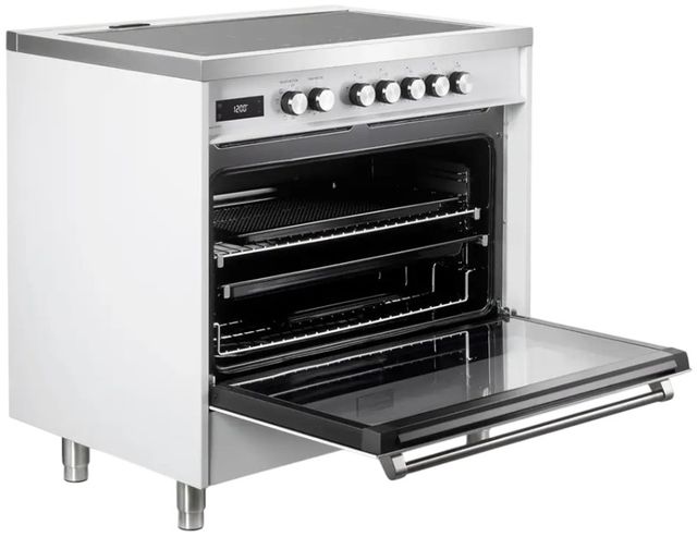 Verona® Ultima 36" White Pro Style Induction Range-2