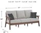 Signature Design by Ashley® Emmeline Beige/Brown Fabric/Polyethylene Outdoor Sofa-4