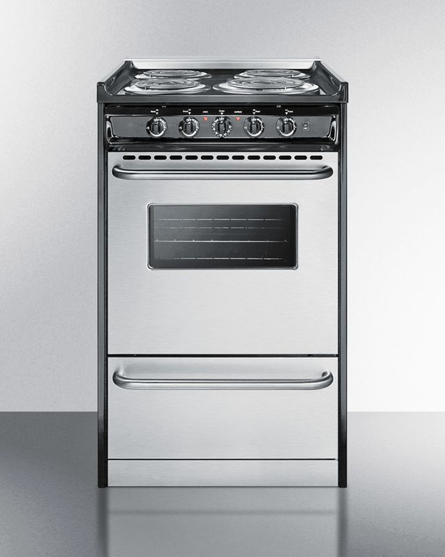 Summit® Professional 20" Stainless Steel Slide-In Electric Range-1