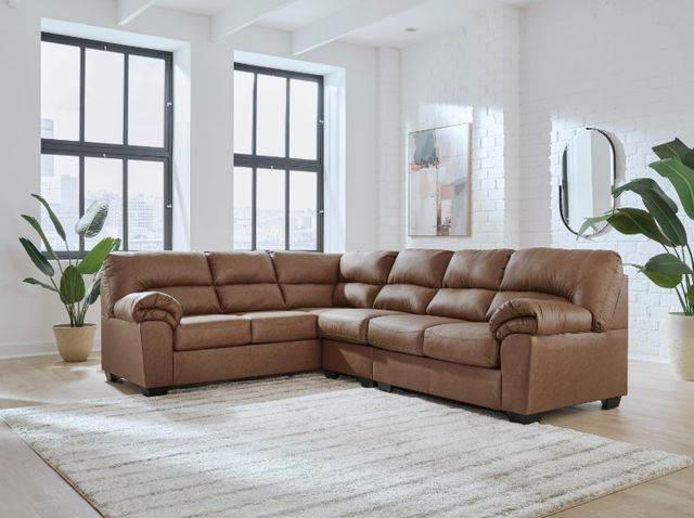 Signature Design by Ashley® WillowBend 3-Piece Caramel Small Spaced Sectional-1