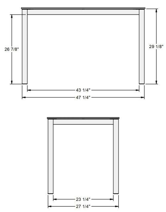 Amisco Customizable Harrison Glass Top Dining Table-1