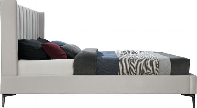 Meridian Furniture Nadia Cream Queen Upholstered Panel Bed-2