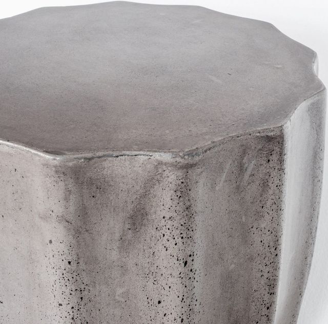 Moe's Home Collection Lucius Grey Concrete Outdoor Stool-2