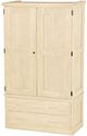 Crate Designs™ Furniture Unfinished Shelf And Hanging Rod Armoire-0
