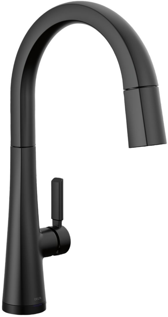 Delta Monrovia® Matte Black Touch2O® Technology Kitchen Faucet with Touchless Technology-0